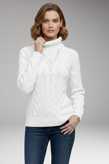 Women's Turtleneck Cable Sweater