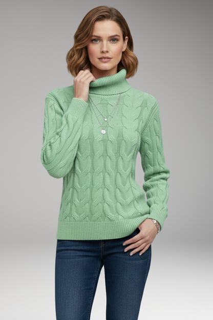 Women's Turtleneck Cable Sweater