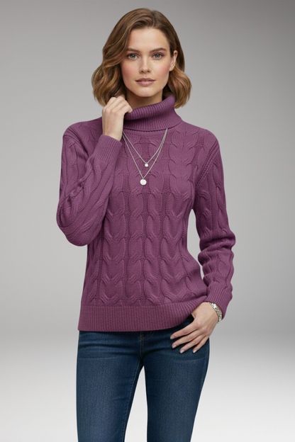 Women's Turtleneck Cable Sweater