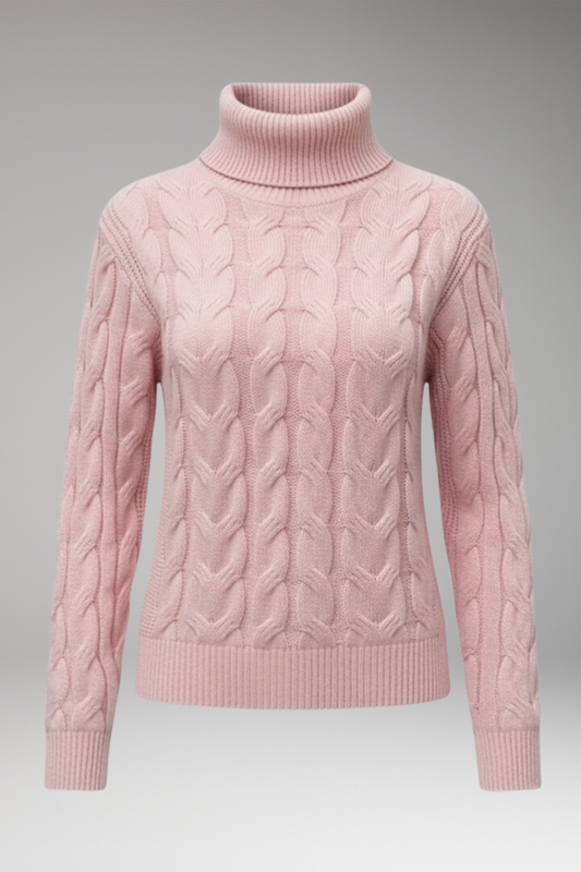 Women's Turtleneck Cable Sweater - Vonnera