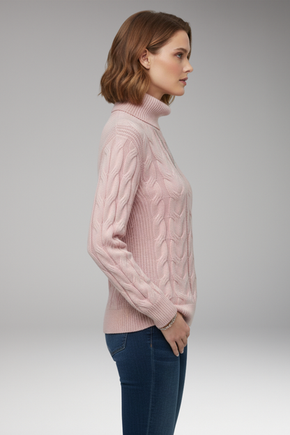 Women's Turtleneck Cable Sweater