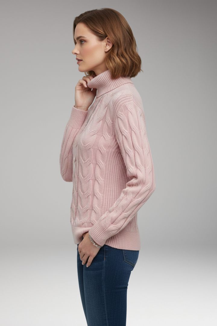 Women's Turtleneck Cable Sweater