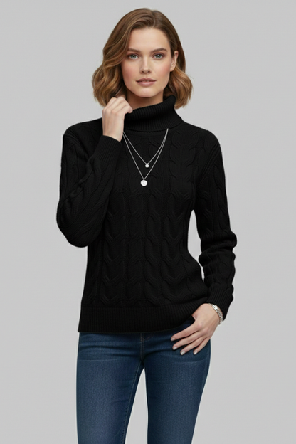 Women's Turtleneck Cable Sweater