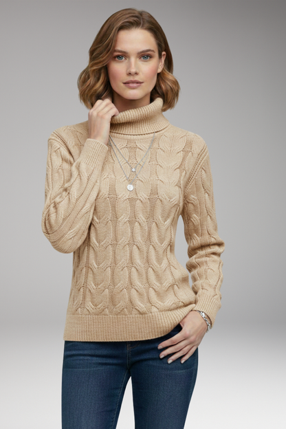 Women's Turtleneck Cable Sweater