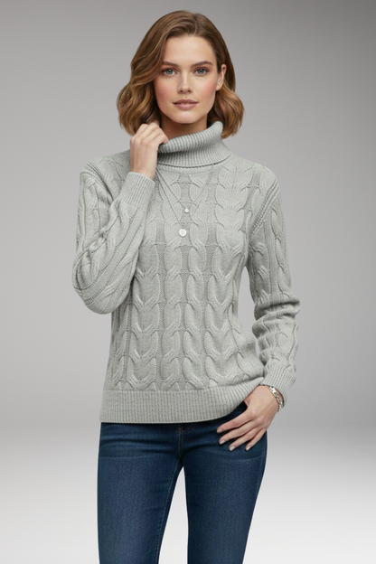 Women's Turtleneck Cable Sweater