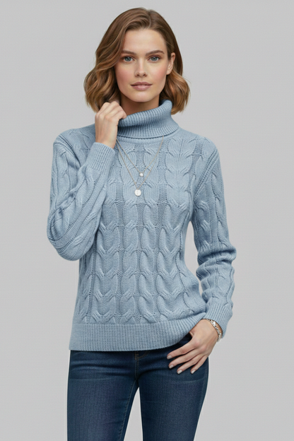 Women's Turtleneck Cable Sweater