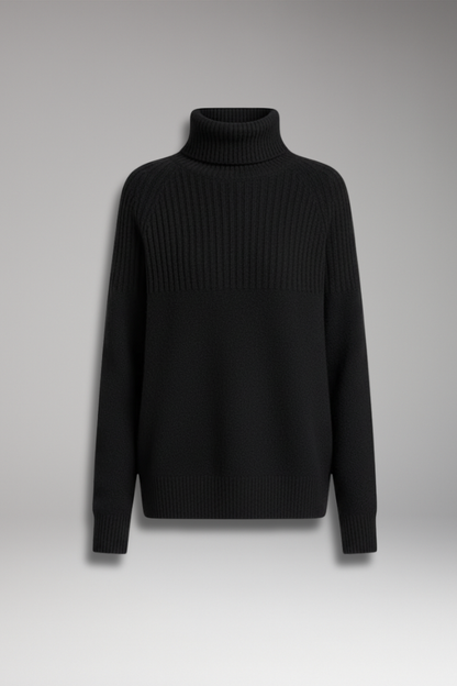 Women's Turtleneck Sweater Ribbed Knit - Vonnera