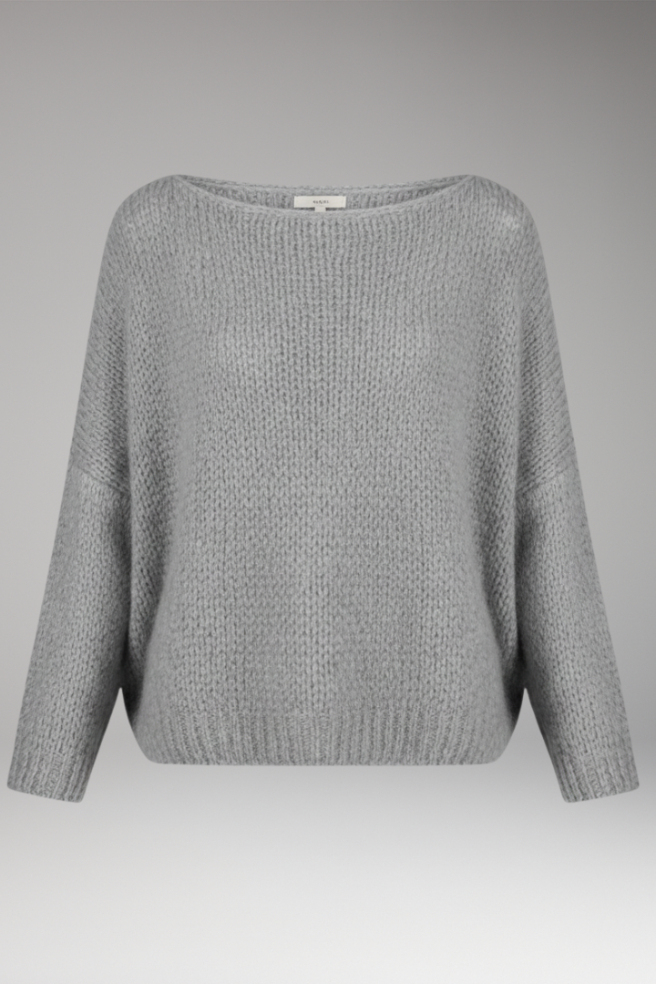 Women's Textured Sweater Wide Neckline - Vonnera