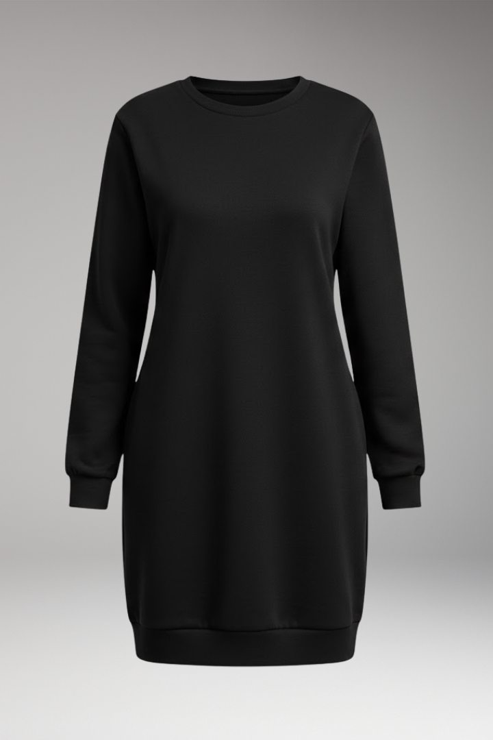 Women's Relaxed Fit Sweatshirt Dress Modern Design - Vonnera