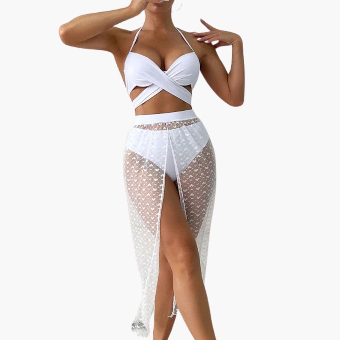 Women's Bikini Set Sheer Mesh Skirt - Vonnera