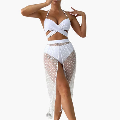 Women's Bikini Set Sheer Mesh Skirt - Vonnera