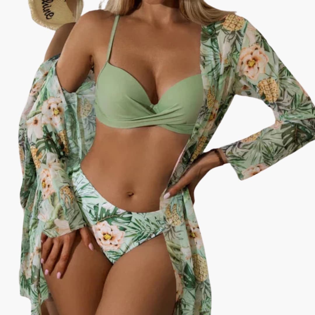 Women's High-Waisted Bikini Set 3 Piece