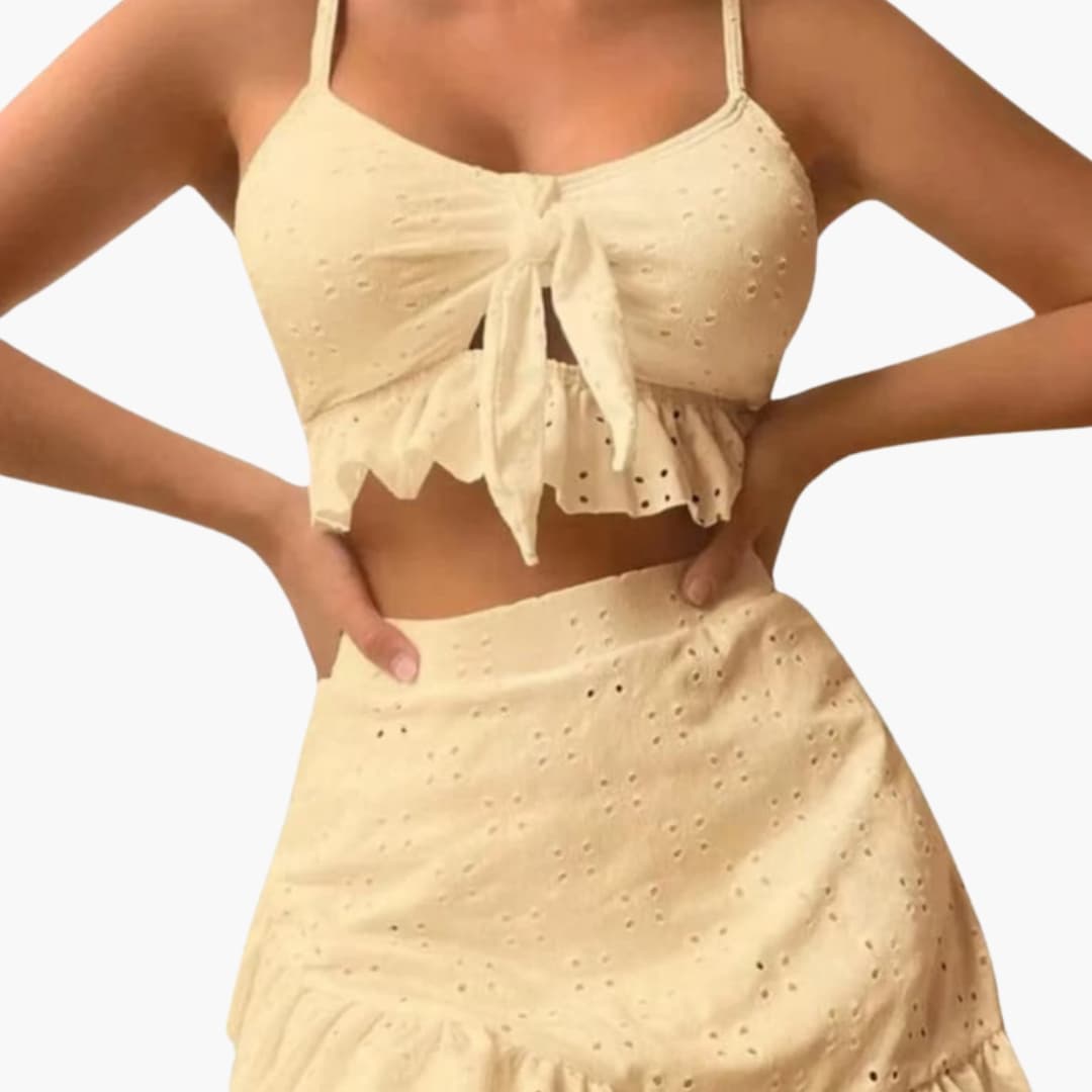 Women's High Waisted Ruffle Bikini Set - Vonnera
