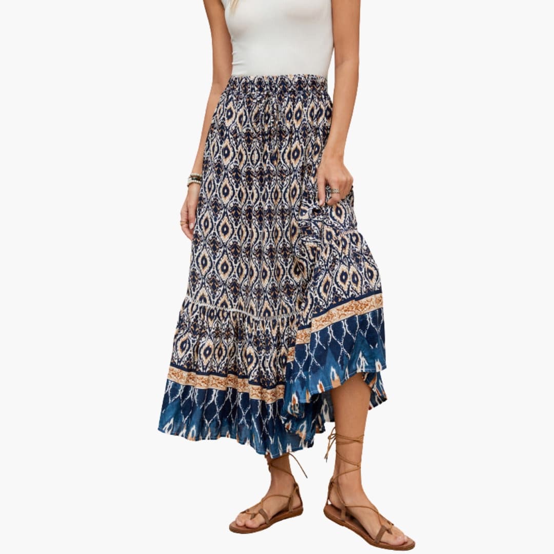 Women's Maxi Skirt Elastic Waist Printed