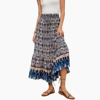 Women's Maxi Skirt Elastic Waist Printed