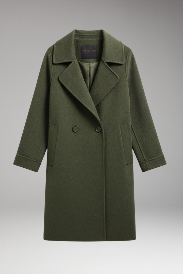 Women's Trench Coat Notched Collar Double Breasted - Vonnera