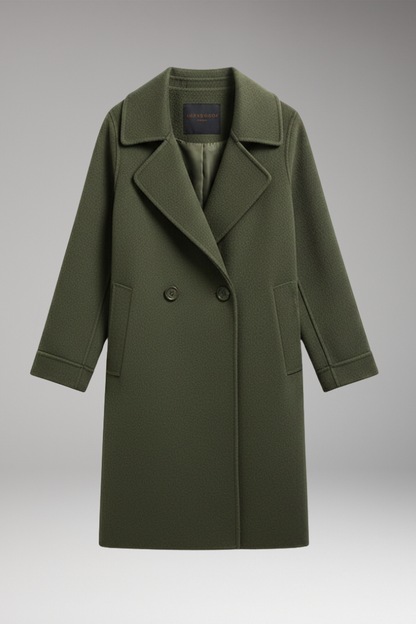 Women's Trench Coat Notched Collar Double Breasted - Vonnera