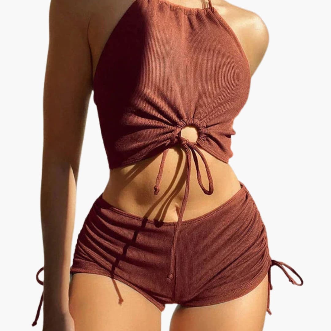 Women's Triangle Two-Piece Swimsuit Tie Side Bikini Set - Vonnera