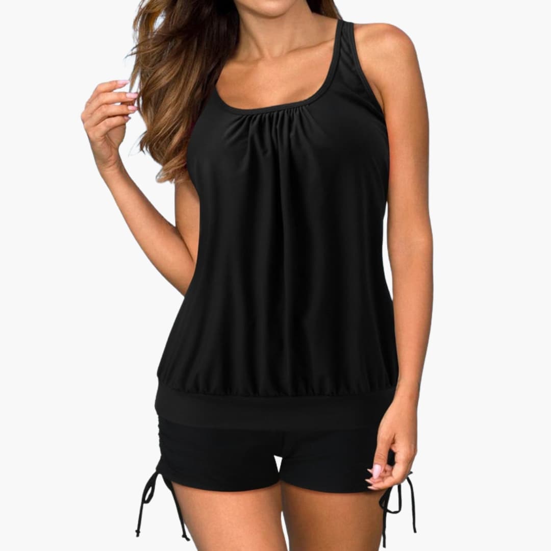 Women's Tropical Tankini Swimsuit Set Two-Piece Scoop Neck - Vonnera