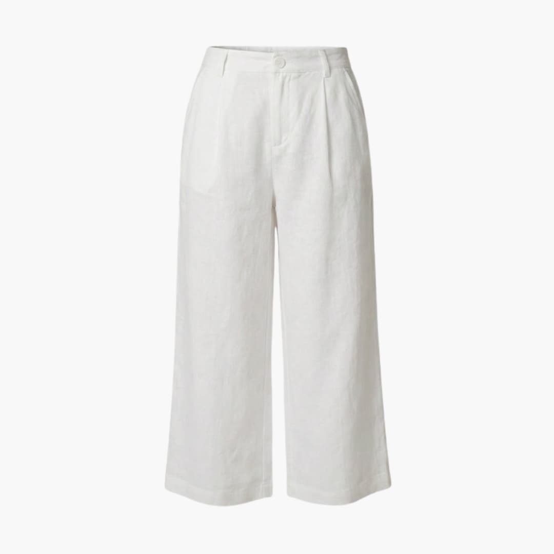 Women's Elastic Waist Trousers with Side Pockets - Vonnera