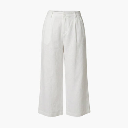 Women's Elastic Waist Trousers with Side Pockets - Vonnera