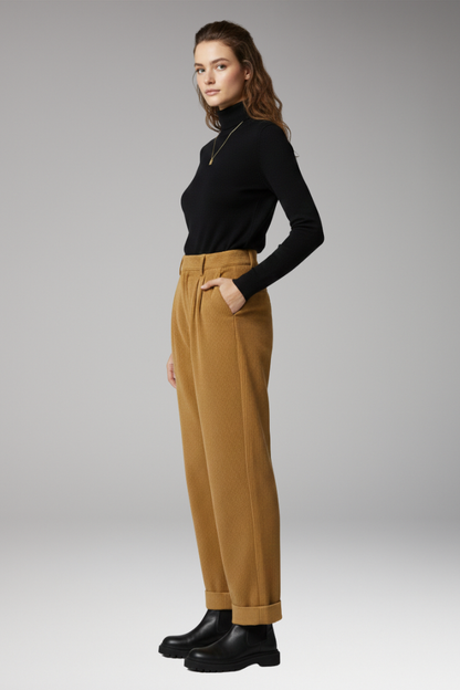 Women's High Waist Straight Leg Trousers
