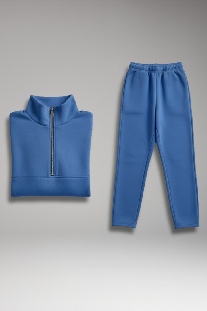 Women's Two Piece Tracksuit Half Zip Straight Leg Pants - Vonnera