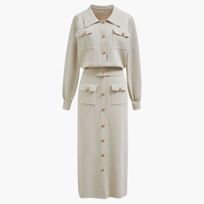 Women's 2 Piece Suit Jacket Skirt