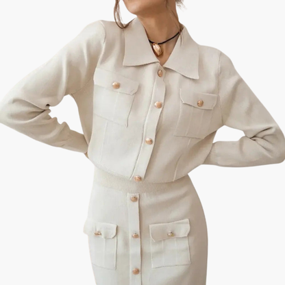 Women's 2 Piece Suit Jacket Skirt