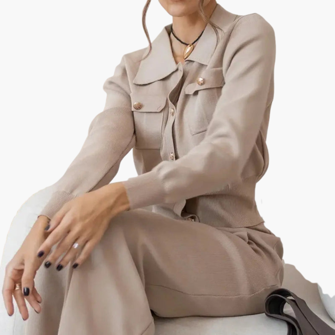 Women's 2 Piece Suit Jacket Skirt
