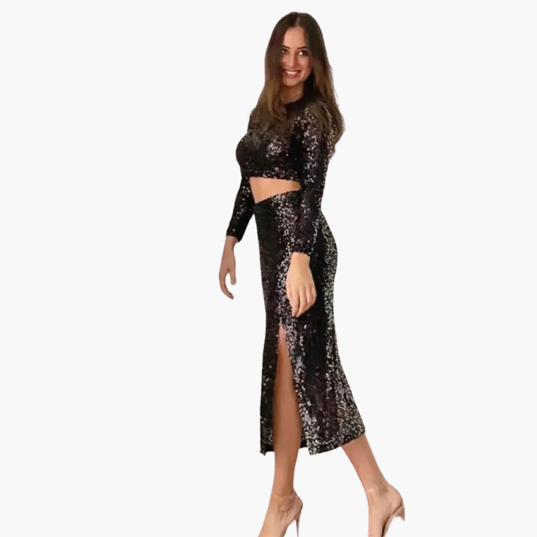 Women's Sequin Mini Skirt Set - Vonnera