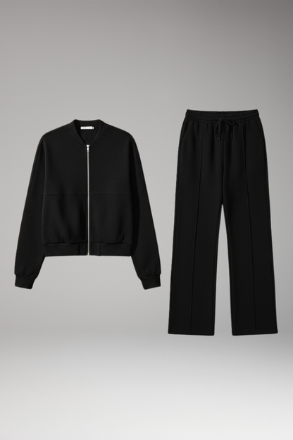 Women's 2 Piece Suit Zip Jacket Straight Leg Trousers - Vonnera