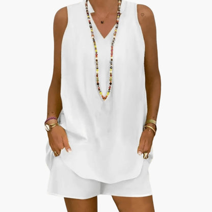Women's Tunic And Pants Set Longline Full-Length Pants - Vonnera