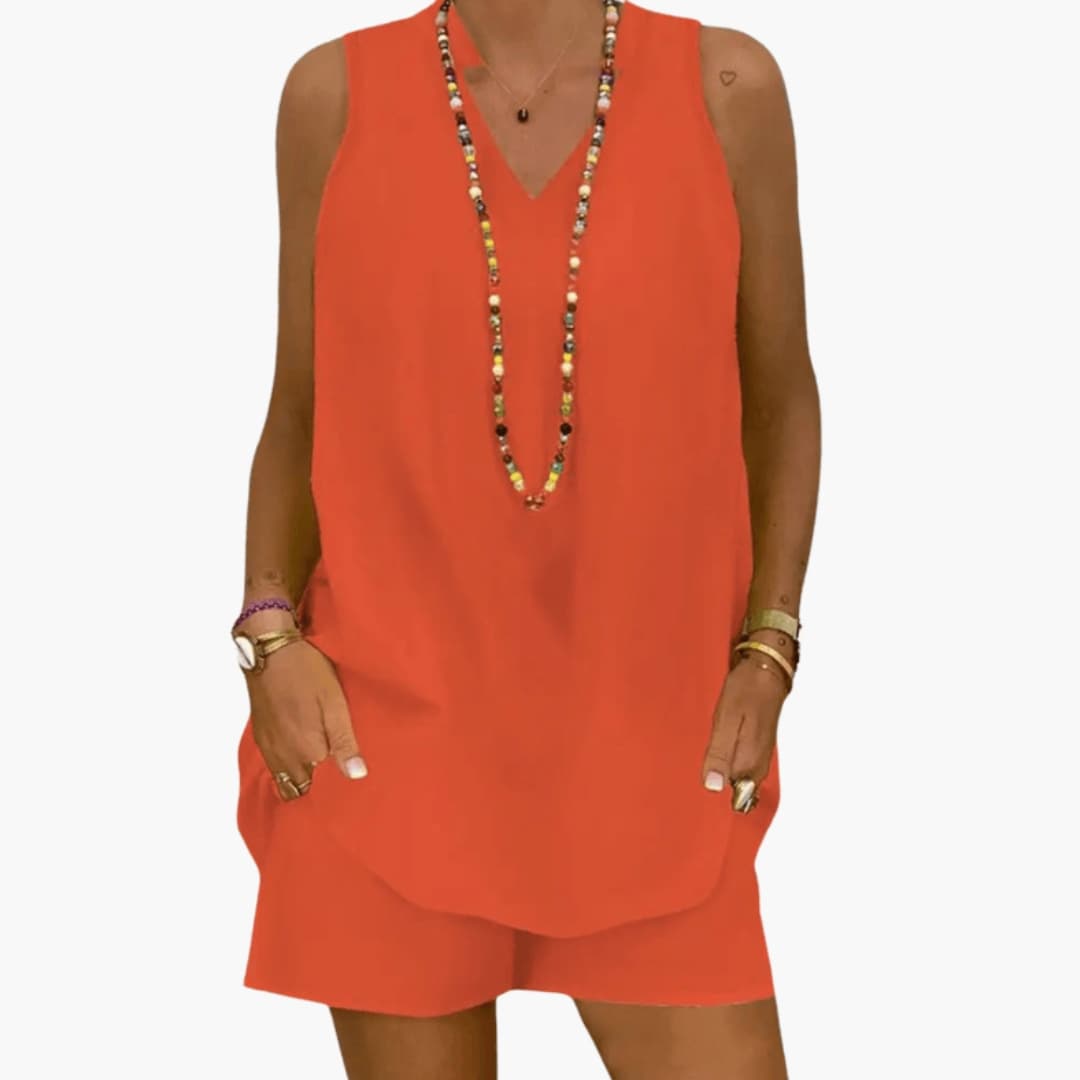 Women's Tunic And Pants Set Longline Full-Length Pants