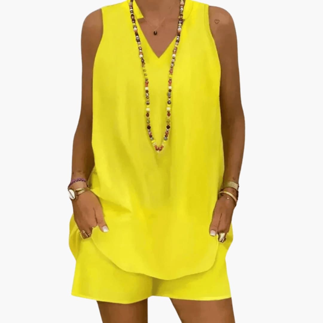 Women's Tunic And Pants Set Longline Full-Length Pants