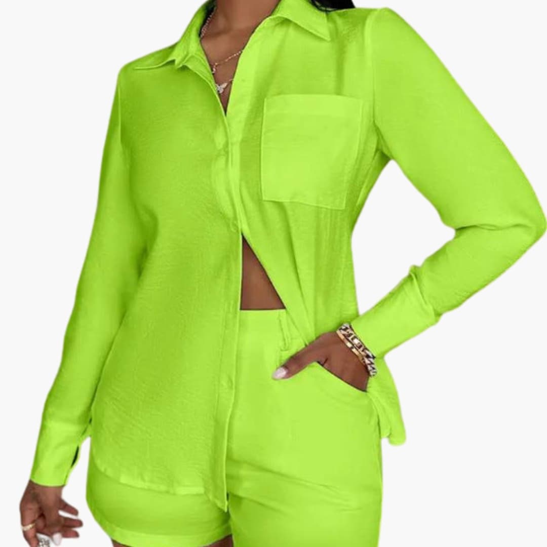 Women's Blazer Shorts Suit Set
