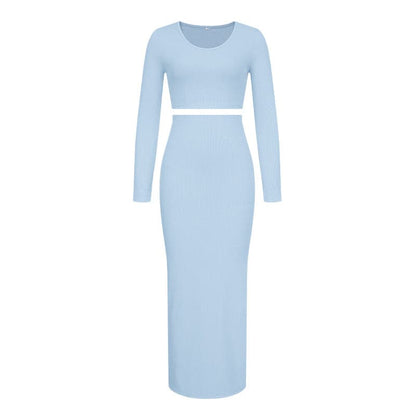Women's Crop Maxi Skirt Set