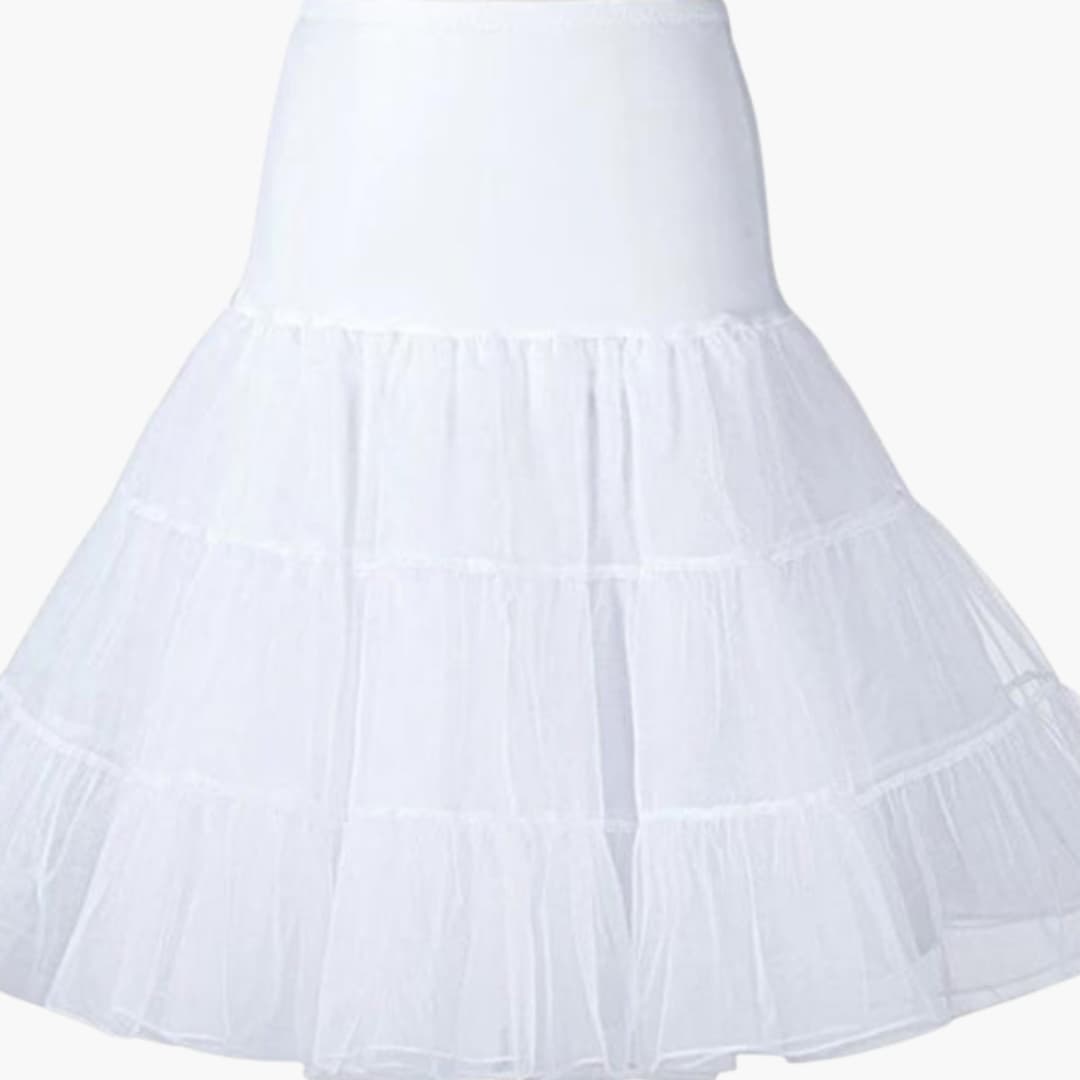 Women's Elastic Waist Underskirt Layered Hem - Vonnera