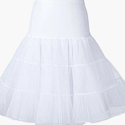 Women's Elastic Waist Underskirt Layered Hem - Vonnera