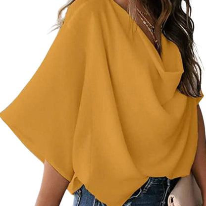 Women's V-Neck Batwing Sleeve Blouse