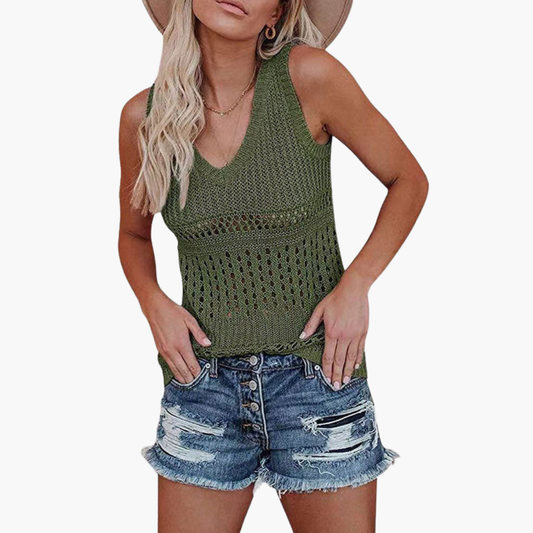 Women's V-Neck Knit Tank - Vonnera