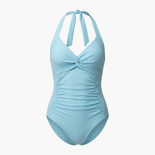 Women's V-Neck One-Piece Swimsuit Adjustable Strap Shaping Fit - Vonnera