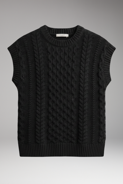 Women's Round Neck Textured Vest - Vonnera