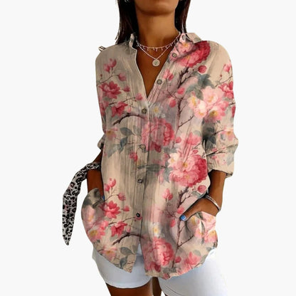 Women's Long Sleeve Woven Blouse