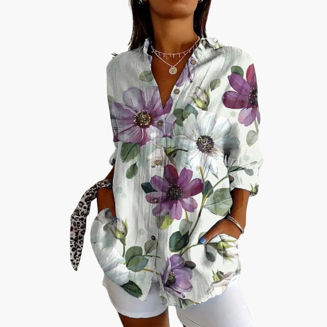 Women's Long Sleeve Woven Blouse