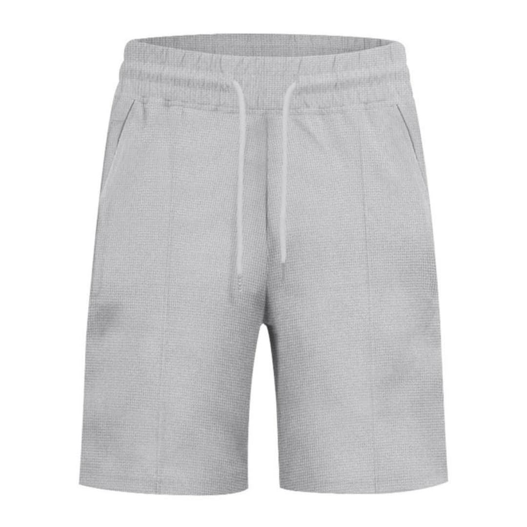 Women's Elastic Waist Straight Leg Waffle Shorts