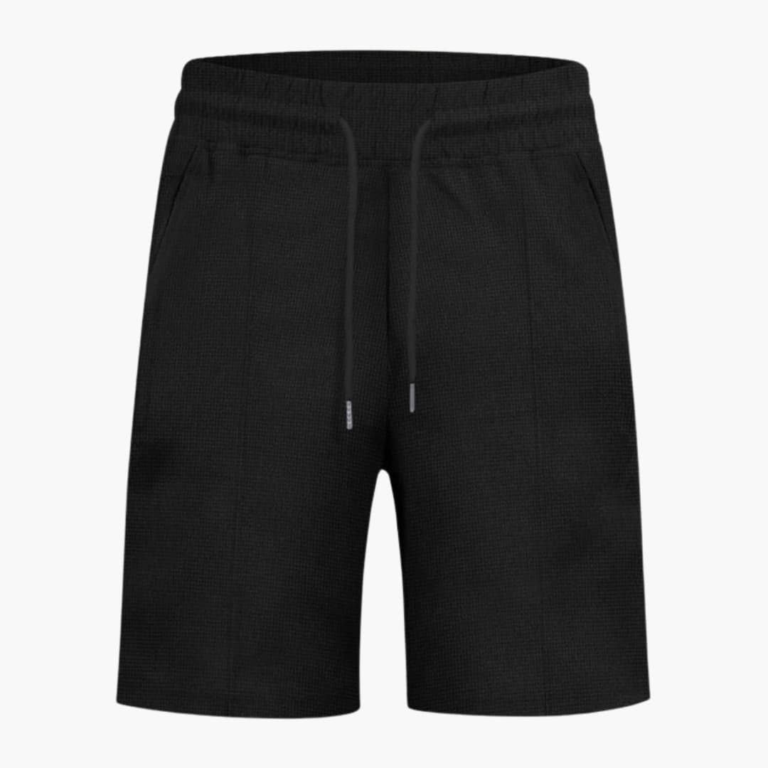 Women's Elastic Waist Straight Leg Waffle Shorts