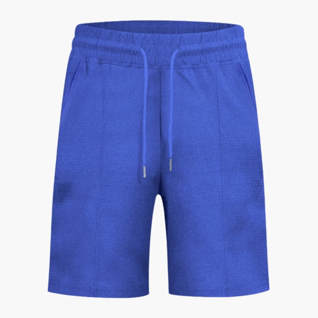 Women's Elastic Waist Straight Leg Waffle Shorts