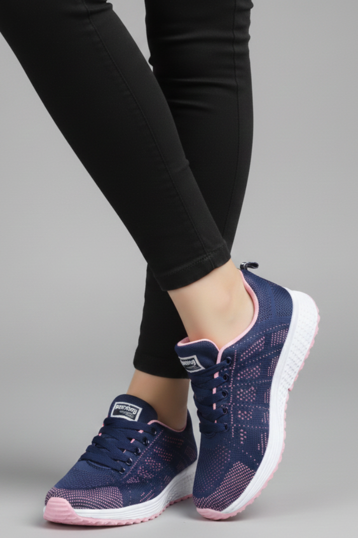 Women's Walking Shoes Breathable Mesh Lace-Up