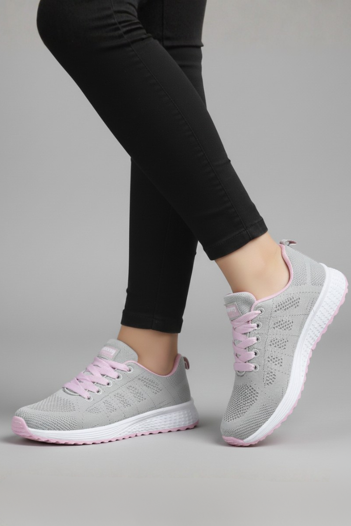 Women's Walking Shoes Breathable Mesh Lace-Up